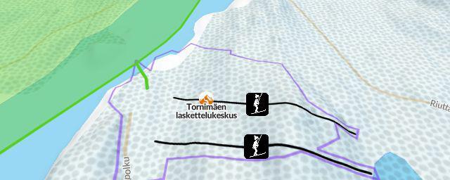 Piste map of the resort Tornimäen laskettelukeskus
