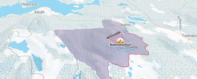 Piste map of the resort Suomutunturi