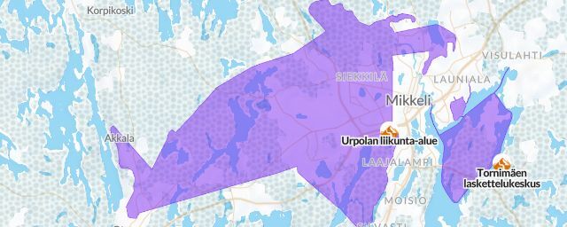 Piste map of the resort Urpolan liikunta-alue