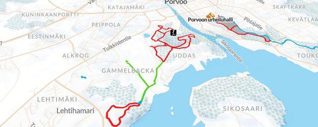 Piste map of the resort Hamarin urheilukenttä