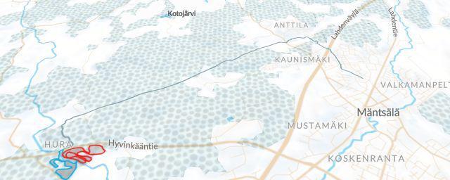 Piste map of the resort Hirvihaaran hiihtokeskus