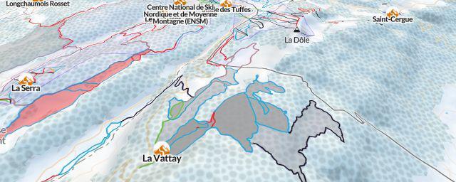 Piste map of the resort La Vattay