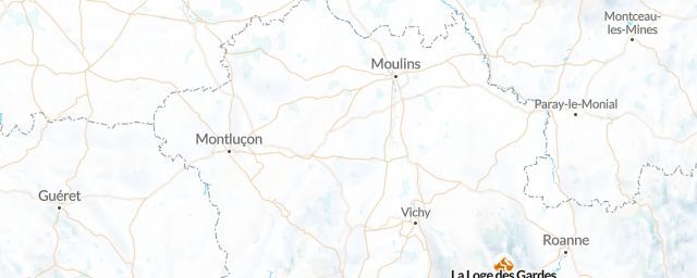 Piste map of the region Allier
