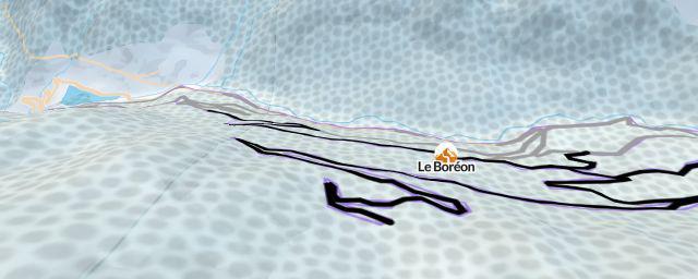 Piste map of the resort Le Boréon