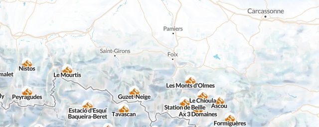 Piste map of the region Ariège