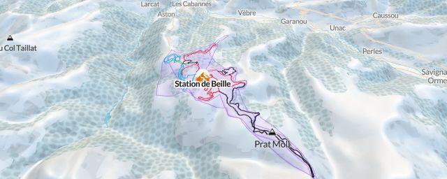 Piste map of the resort Station de Beille
