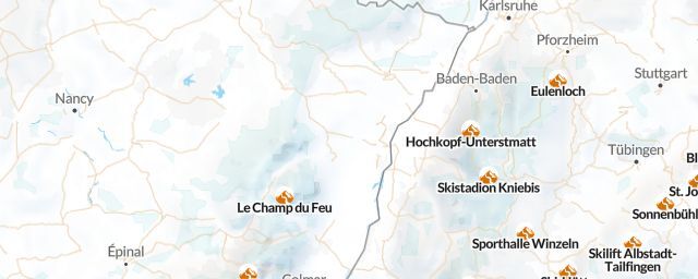 Piste map of the region Bas-Rhin