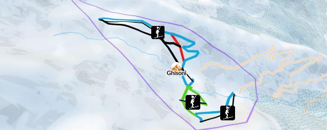 Piste map of the resort Ghisoni