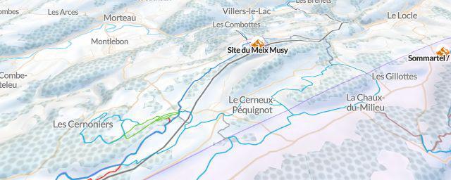 Piste map of the resort Site du Meix Musy