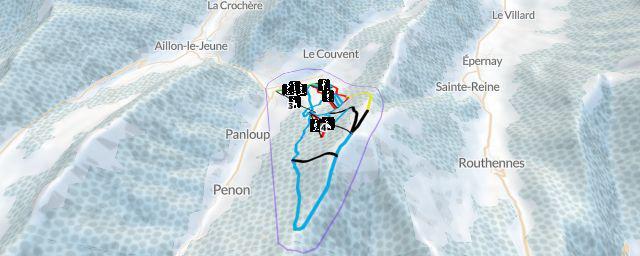 Piste map of the resort Aillon-le-Jeune
