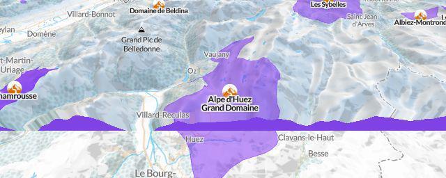 Piste map of the resort Alpe d'Huez Grand Domaine