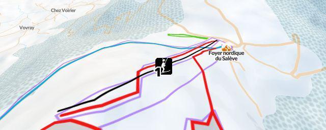 Piste map of the resort Association Téléski du Salève (A.T.S.)