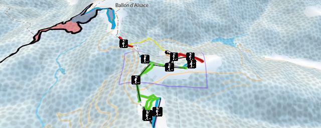Piste map of the resort Ballon d'Alsace