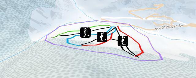 Piste map of the resort Bourg d'Oueil