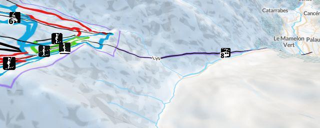 Piste map of the resort Cauterets Cirque du Lys