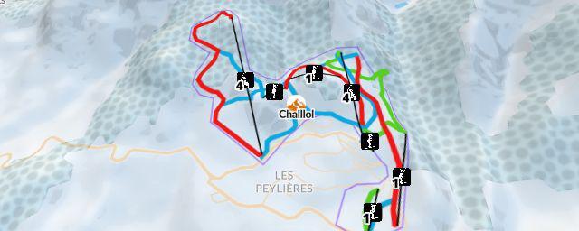 Piste map of the resort Chaillol