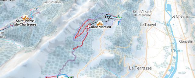 Piste map of the resort Col de Marcieu