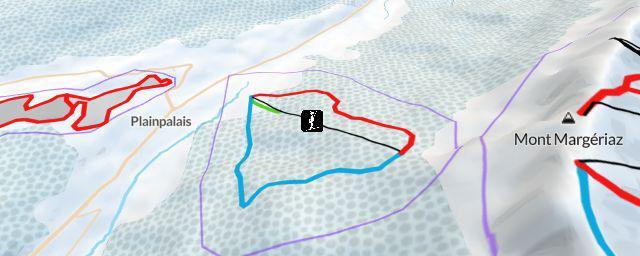 Piste map of the resort Col de Plainpalais