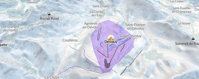 Piste map of the resort Dévoluy