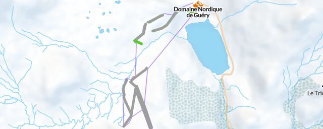 Piste map of the resort Domaine Nordique de Guéry