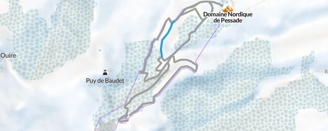 Piste map of the resort Domaine Nordique de Pessade