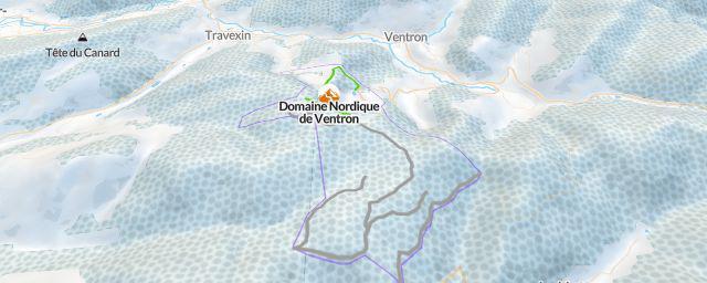 Piste map of the resort Domaine Nordique de Ventron