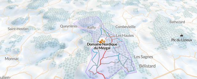 Piste map of the resort Domaine Nordique du Meygal