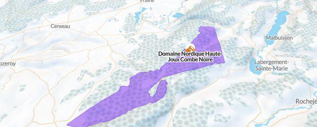 Piste map of the resort Domaine Nordique Haute-Joux Combe Noire