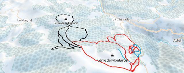 Piste map of the resort Domaine Nordique La Chavade