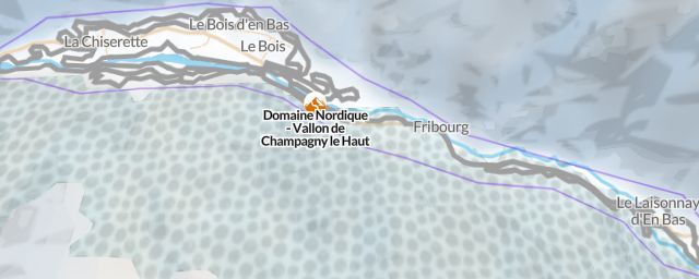Piste map of the resort Domaine Nordique - Vallon de Champagny le Haut