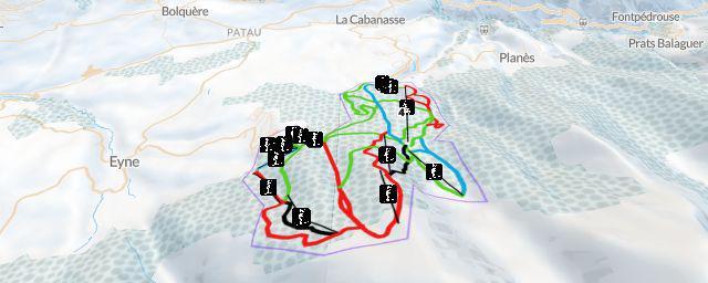 Piste map of the resort Espace Cambre d'Aze