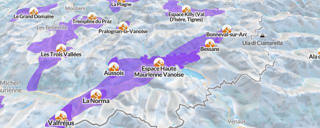 Piste map of the resort Espace Haute Maurienne Vanoise