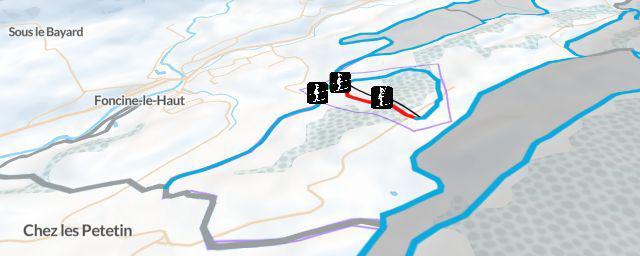 Piste map of the resort Foncine le Haut