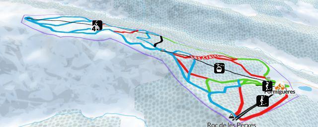Piste map of the resort Formiguères