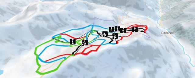 Piste map of the resort Gavarnie-Gèdre