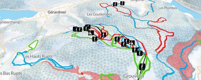 Piste map of the resort Gérardmer