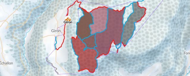 Piste map of the resort Giron