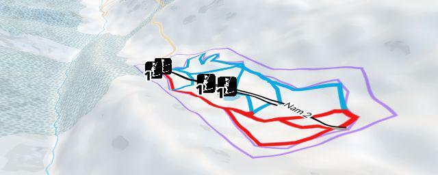 Piste map of the resort Goulier-Neige