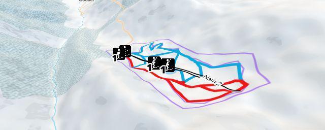 Piste map of the resort Goulier