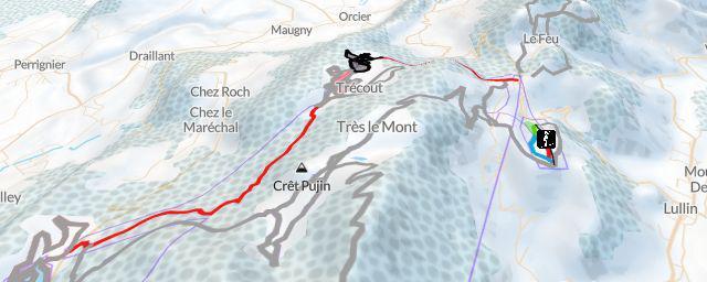 Piste map of the resort Grange des Bois