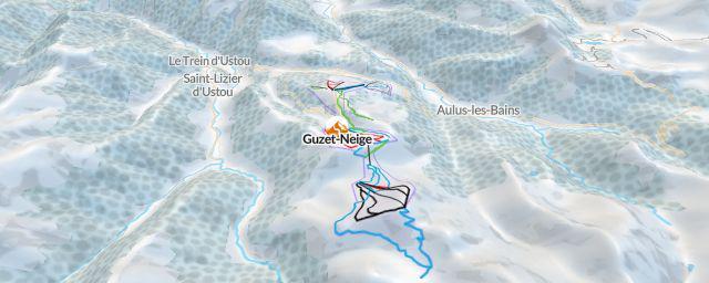 Piste map of the resort Guzet-Neige