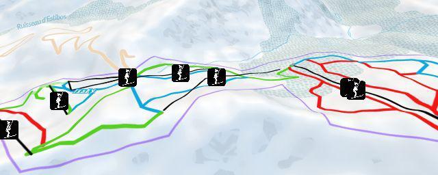 Piste map of the resort Hautacam