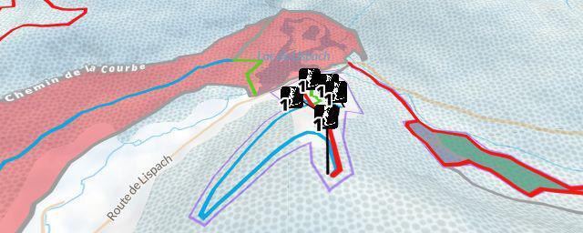 Piste map of the resort La Bresse - Lispach