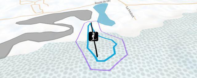 Piste map of the resort La Cernay Blanche