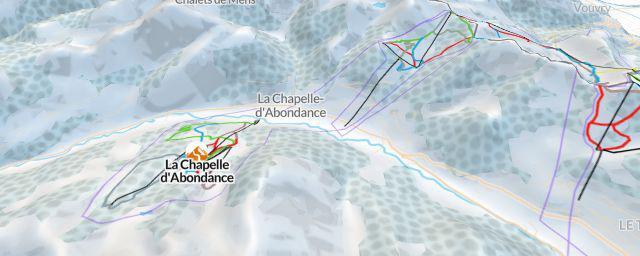 Piste map of the resort La Chapelle d'Abondance