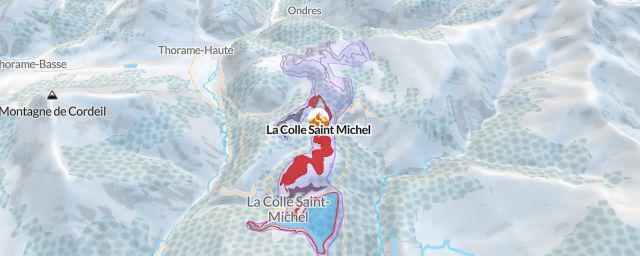 Piste map of the resort La Colle Saint Michel