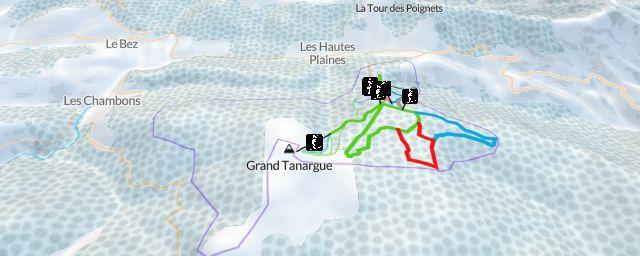 Piste map of the resort La Croix de Bauzon