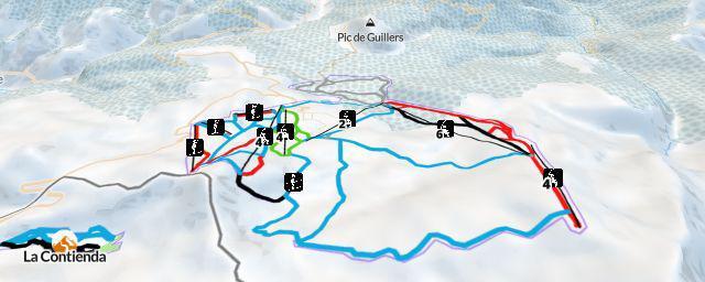 Piste map of the resort La Pierre Saint-Martin