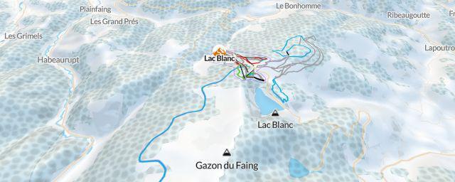 Piste map of the resort Lac Blanc