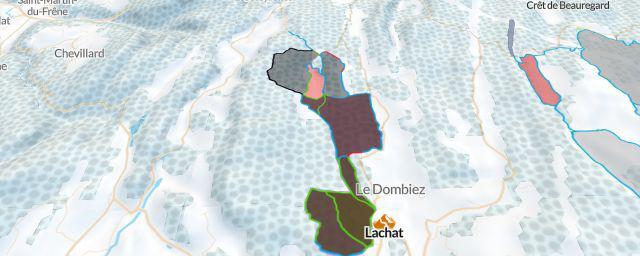Piste map of the resort Lachat
